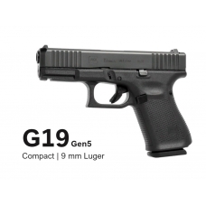Пистолет спортивный Glock 19 Пятого поколения (Gen 5) калибра 9x19 Luger (Глок 19)